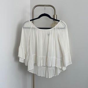 Zara - peasant blouse - white - size S